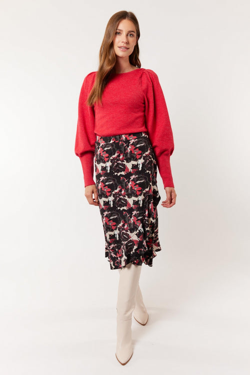 Bodil skirt | Black/Red