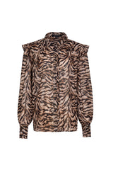 Rowena blouse | Black/Camel