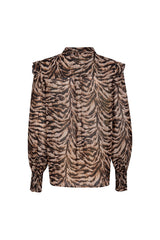 Rowena blouse | Black/Camel