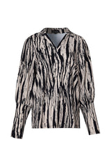 Bloom blouse | Black/Pebble