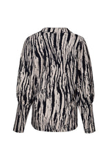 Bloom blouse | Black/Pebble
