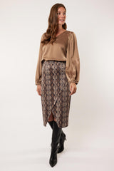 Becky skirt | Gravel/Latte