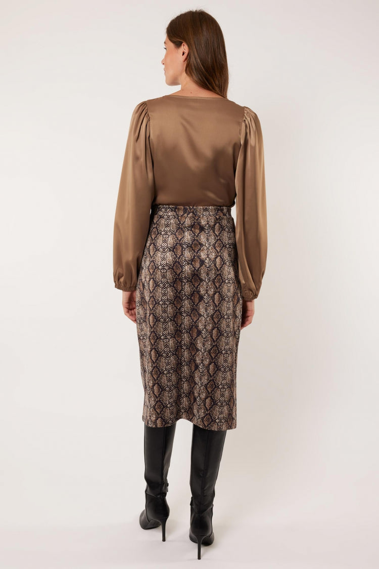 Becky skirt | Gravel/Latte