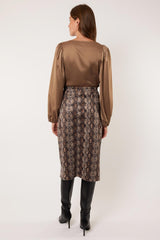 Becky skirt | Gravel/Latte