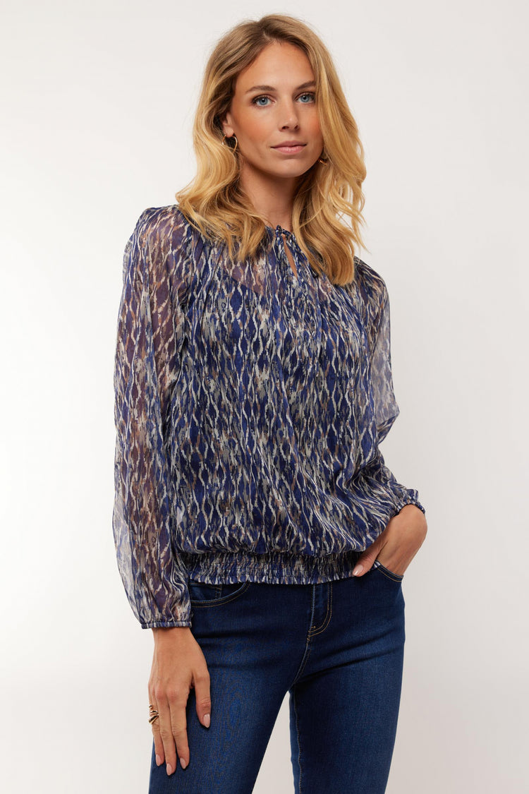 Erynn top | Midnight Blue/Smoke