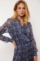 Eslin-Kleid | Mitternachtsblau/Rauch