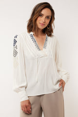 Eerin-Bluse | Cremefarben