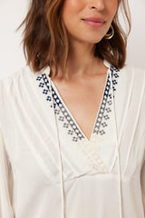 Eerin-Bluse | Cremefarben