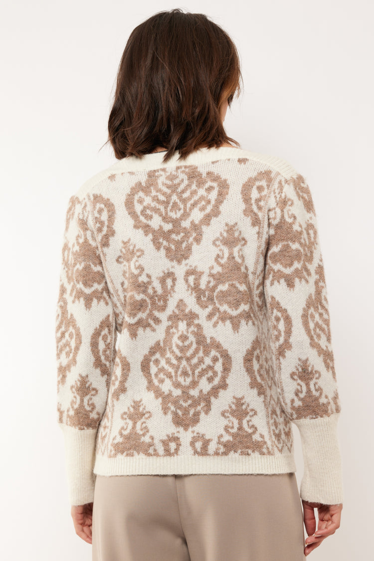 Eldine sweater | Ecru/Sahara