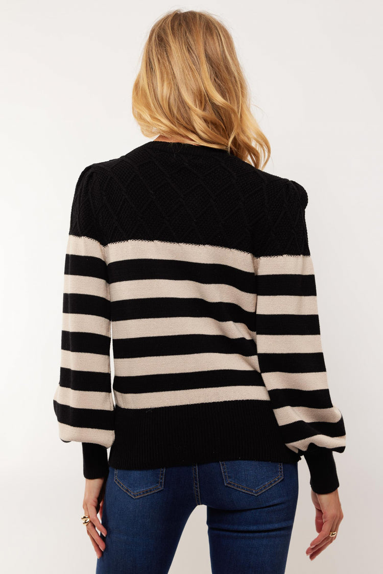 Ellee-Pullover | Schwarz/Sand