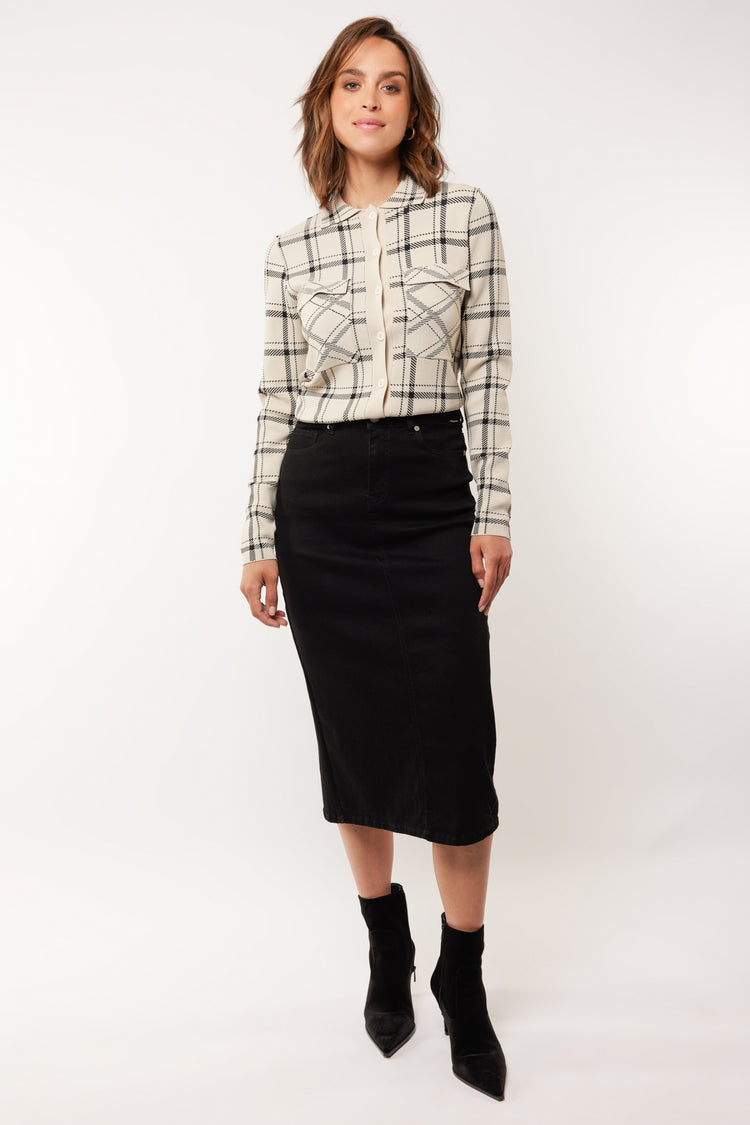 Esrae skirt | Denim Black