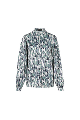 Gwynne blouse | Offwhite/Mystic Green