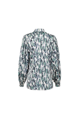 Gwynne blouse | Offwhite/Mystic Green