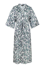 Edine dress | Off white/Mystic Green