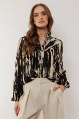 Evia blouse | Black/Sand