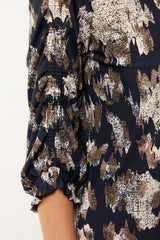 Eda blouse | Midnight Blue/Sand