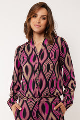 Sonst Bluse | Beere/Schwarz