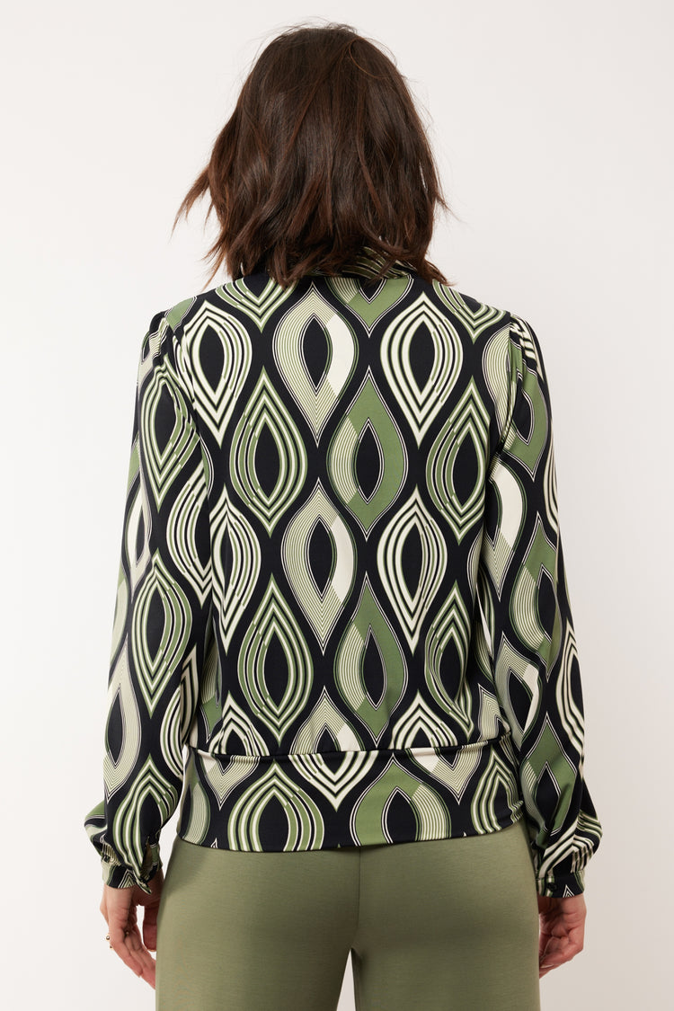 Else blouse | Mystic Green/Sand