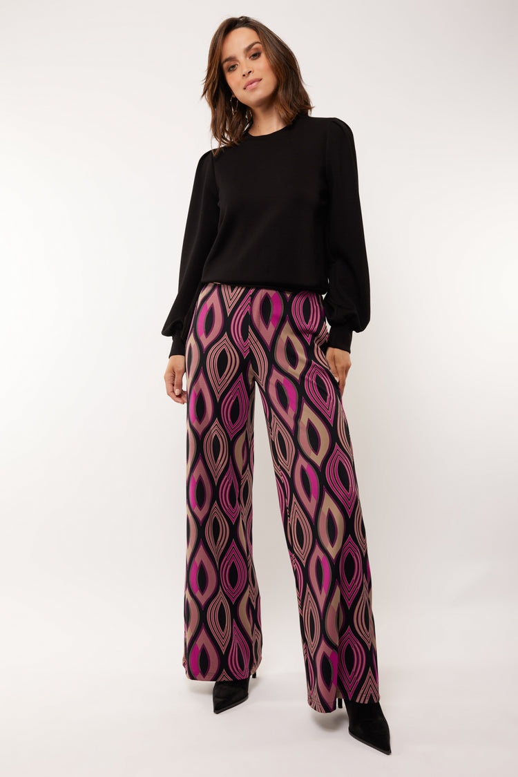 Ena broek | Berry/Black