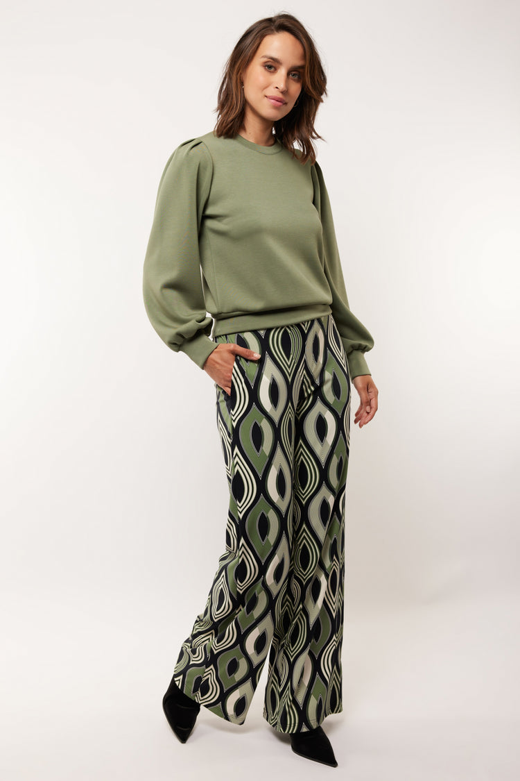 Ena pants | Mystic Green/Sand