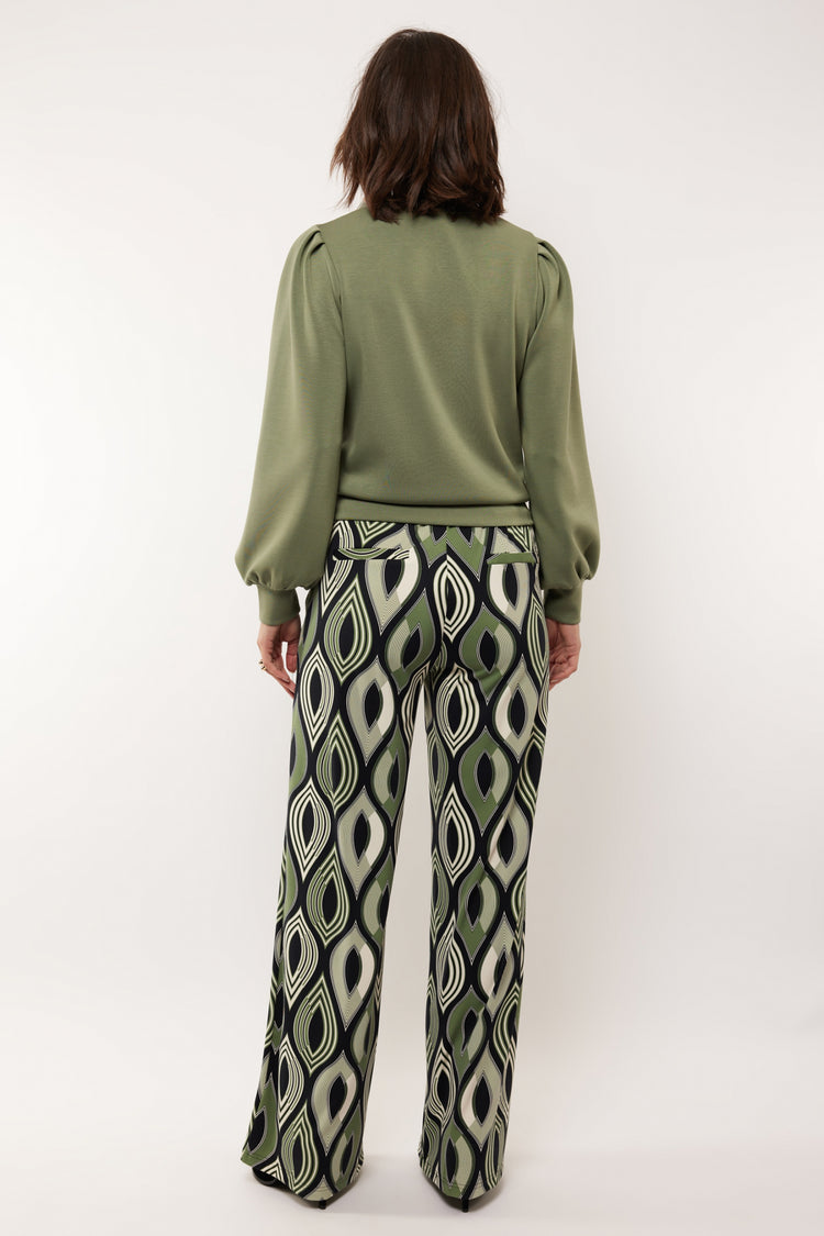 Ena pants | Mystic Green/Sand