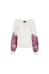 Elene top | Sand/Berry