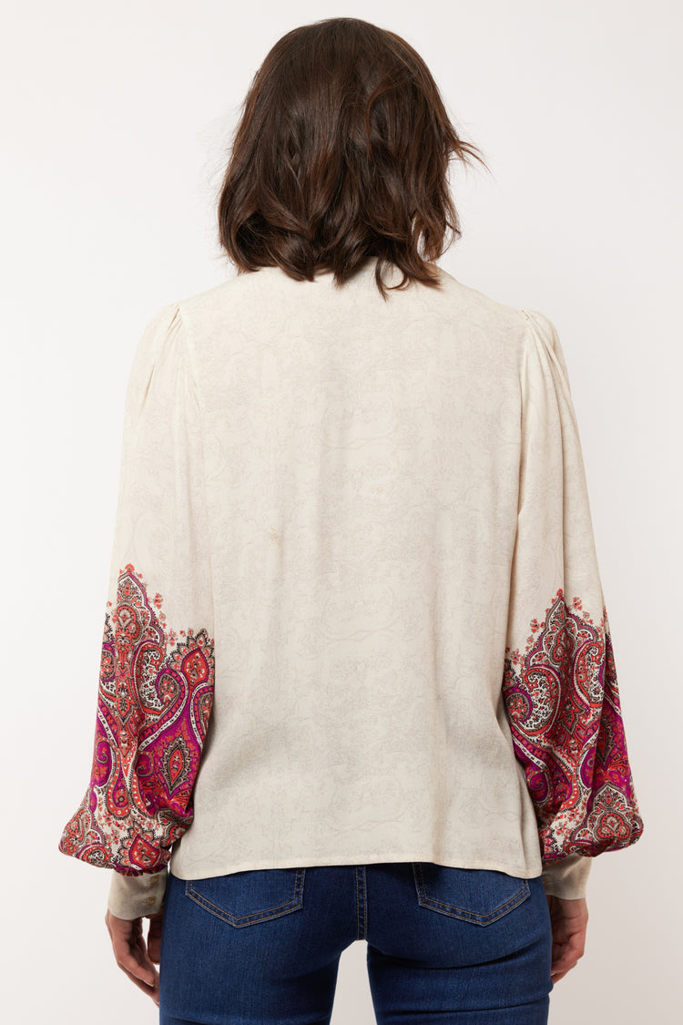 Elene top | Sand/Berry