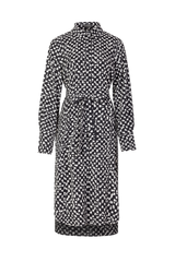 Burcu-Kleid | Schwarz/Cremeweiß