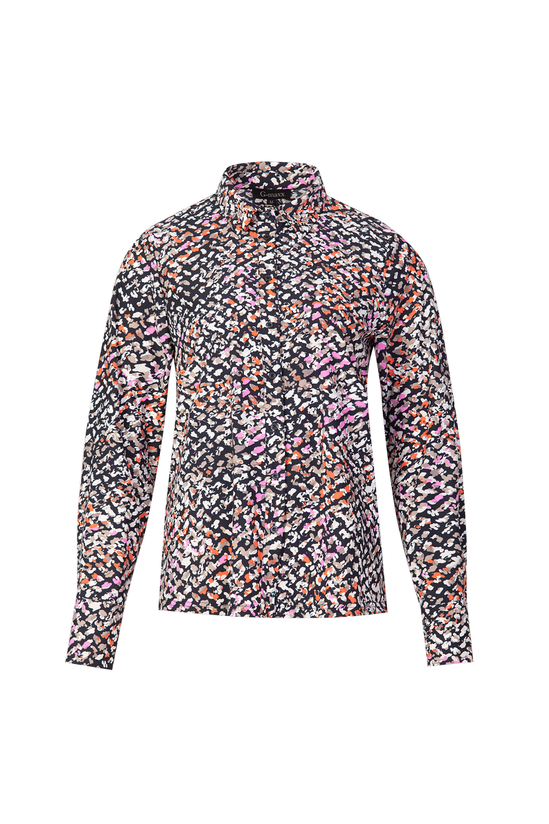Gwynne blouse | Zwart/Kleurenmix