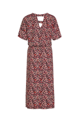 Meyra dress | Black/Poppy
