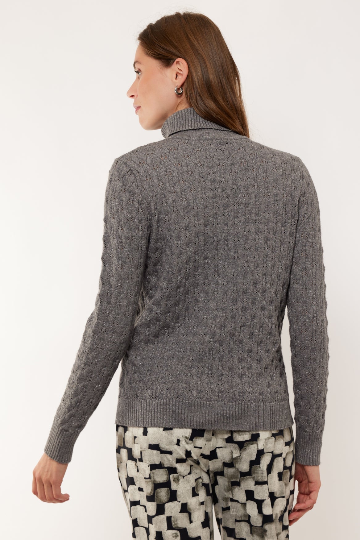 Serina knitting sweater | Gray Melange