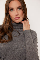 Serina knitting sweater | Gray Melange