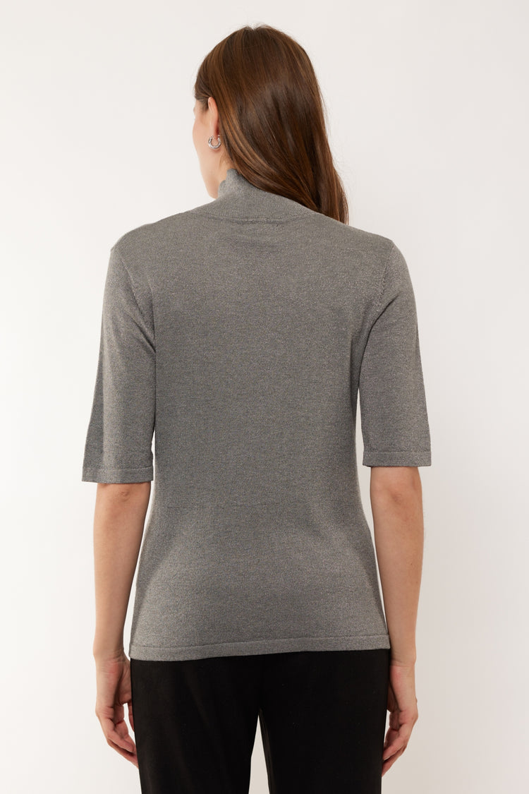 Lyvia knitting top | Gray Melange