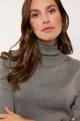 Lyvia knitting top | Gray Melange