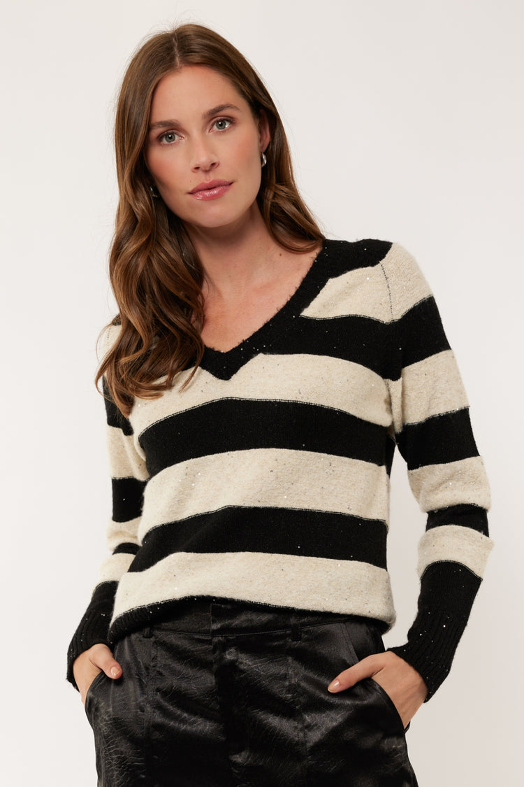 Alyna pullover | Black/Sand