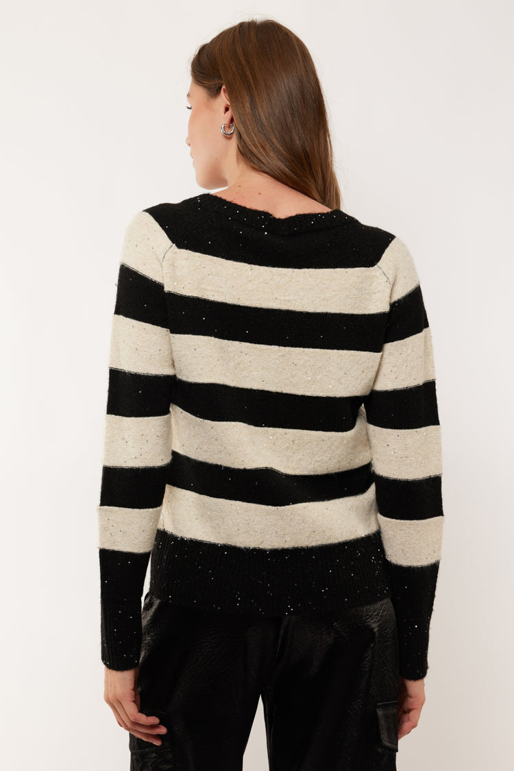 Alyna pullover | Black/Sand