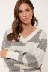 Elzana trui | Wool White/Gray