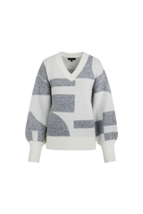 Elzana trui | Wool White/Gray