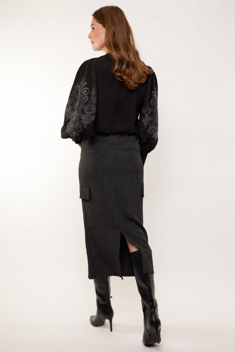 Eldina skirt | Black/Dark Gray