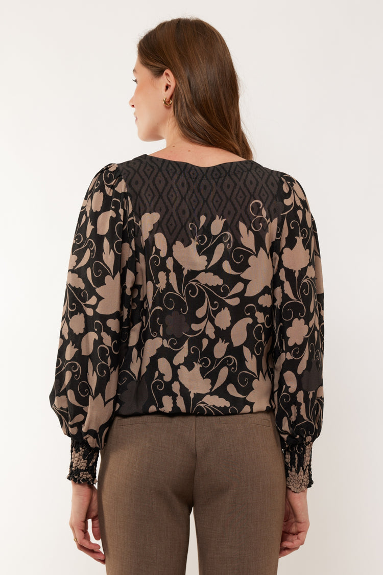 Elta top | Black/Sahara