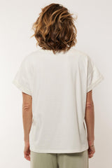 Deni T-shirt | Offwhite/Cyber Lime