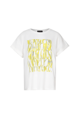 Deni T-shirt | Offwhite/Cyber Lime