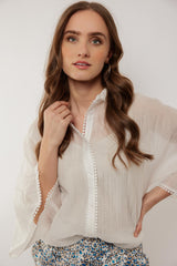 Dalia-Bluse | Cremefarben