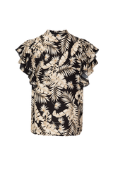 Ciska top | Black/Sahara
