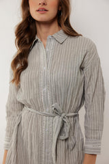 Dagmar dress | Off white/Black