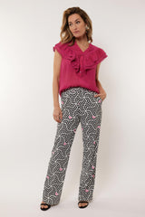 Dafne pants | Off white/Black
