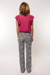 Dafne pants | Off white/Black