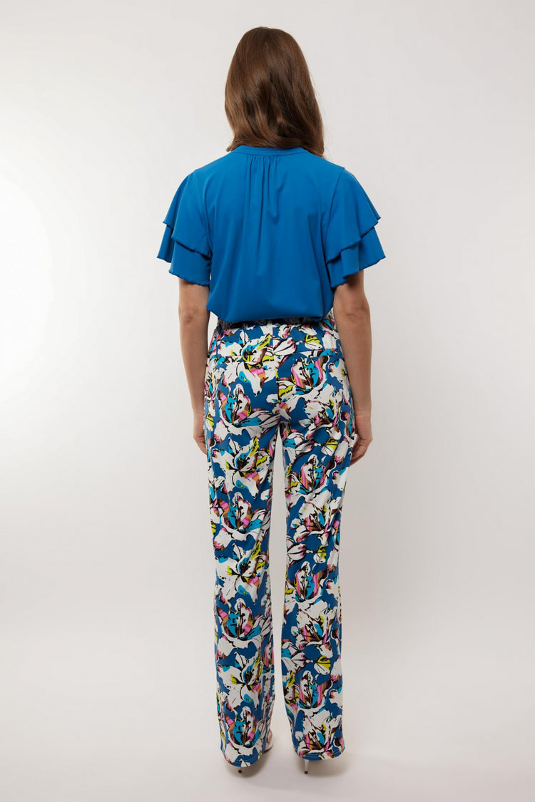 Bindi broek | Offwhite/Cornflower Blue