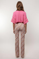 Ditte pants | Offwhite/Orchid