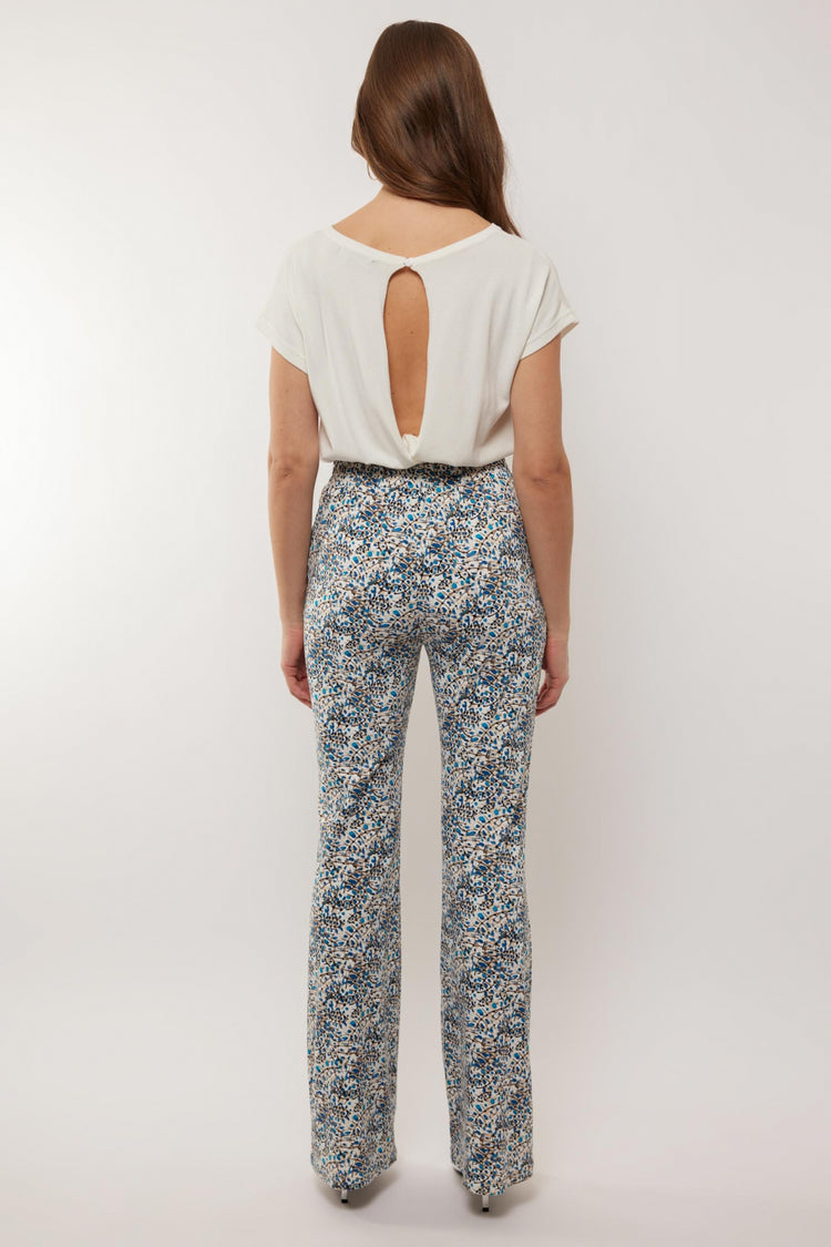 Ditte broek | Offwhite/Cornflower Blue